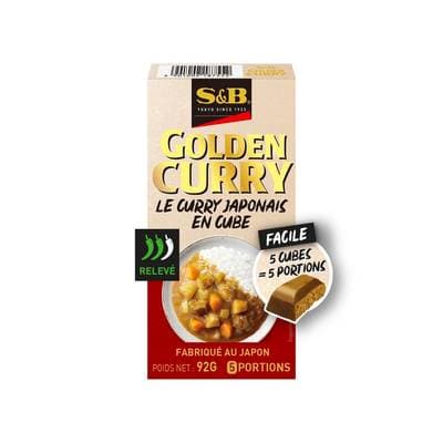 S&B Mélange pour curry moyennement épicé en plaque - Golden Curry, 92g