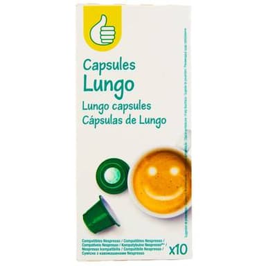 Pouce Capsules de café Lungo, 10 capsules