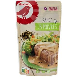 Auchan Sauce aux 3 Poivres en sachet, 200g