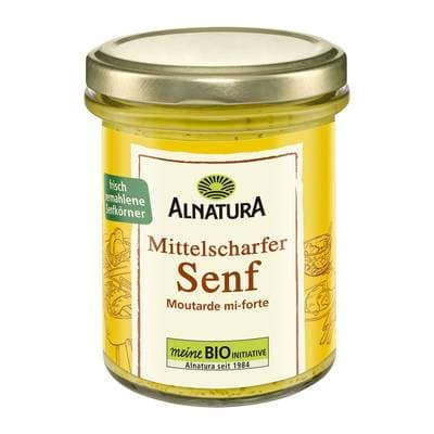 Alnatura Moutarde mi-forte bio, 185g