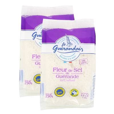 Le Guérandais Fleur de Sel de Guérande IGP, Lot de 2x250g