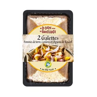 La Crêpe de Brocéliande Galettes Lardon & Pommes de Terre, 2 galettes - 300g