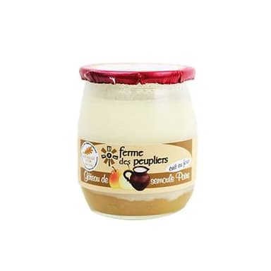 La Ferme Des Peupliers Gâteau de Semoule à la Poire, 125g