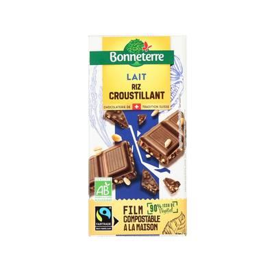 Bonneterre - Chocolat lait riz croustillant bio