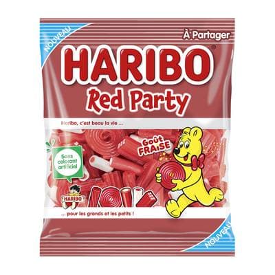 Haribo Bonbon Red Party goût fraise, 200g