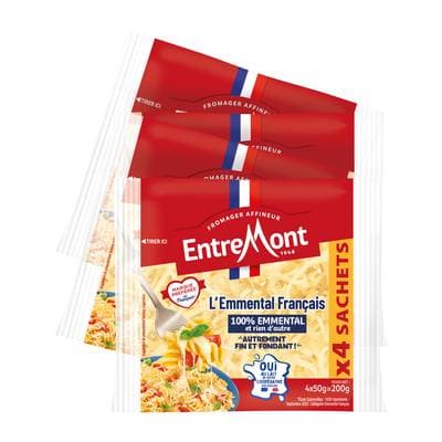 Entremont Emmental français râpé, 4x50g