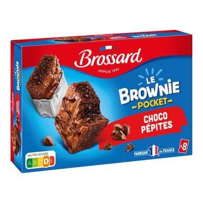 Brossard Mini-brownies pépites de chocolat x8, 240g