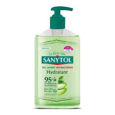 Sanytol Gel lavant Antibactérien Hydratant - Aloe Vera & Thé Vert BIO, 250ml