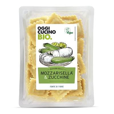Oggi Cucino Raviolis Mozzarisella et Courgette Bio, 250g