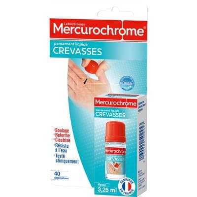 Mercurochrome Pansement liquide pour crevasses, 3,25ml