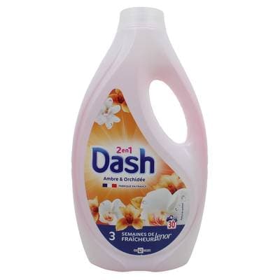 Dash Lessive liquide Ambre et Orchidée, 1,35L