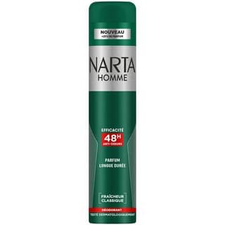 Narta Homme Déodorant Homme Efficacité 48H, 200ml