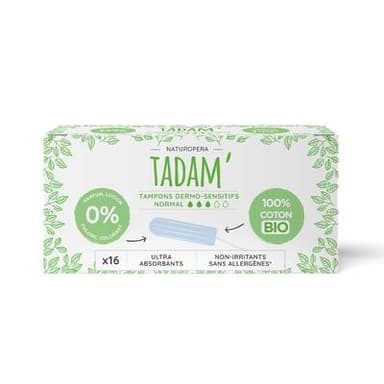 Tadam Tampon normal sans applicateur, 16 pièces