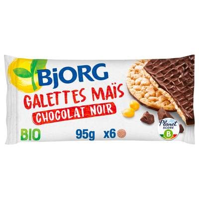 Bjorg Galettes de maïs chocolat noir bio, 95g