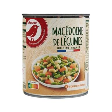 Auchan Macédoine de légumes, 530g