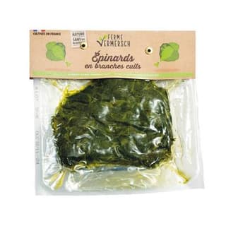Ferme Vermersch Epinards en branches Cuits, 300g