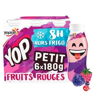 Yop Yaourt à boire fruits rouges, 6x180g