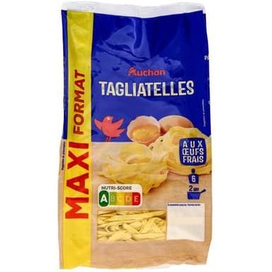 Auchan Tagliatelles aux Oeufs Frais, 600g