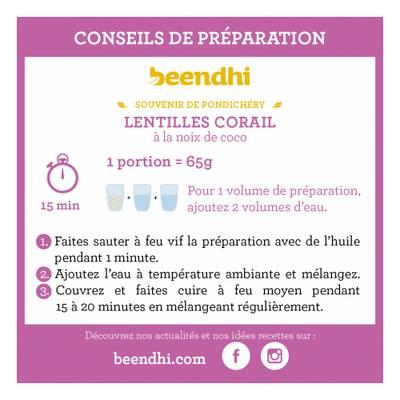 3770004096053 - Beendhi - Lentilles corail bio à la noix de coco