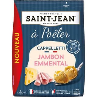 Saint Jean Cappelletti au jambon et à l'emmental à poêler, 280g