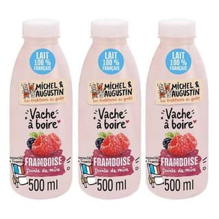 Michel et Augustin Yaourt à Boire Framboise, pointe de mûre, Lot de 3x500ml