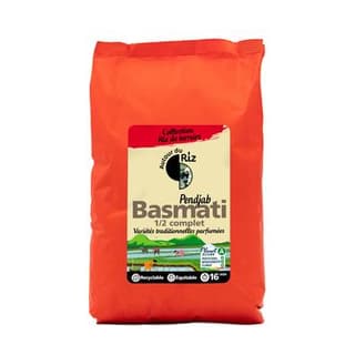 Autour Du Riz Riz basmati 1/2 complet bio, Maxi format, 2KG