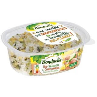 Bonduelle Salade Riz Saumon et Concombre Sauce Citronnée, 280g