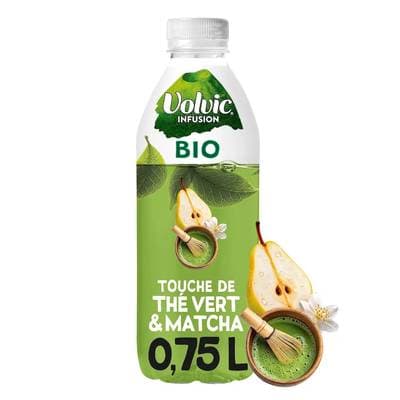 Volvic Eau infusée thé vert matcha bio, 75cl