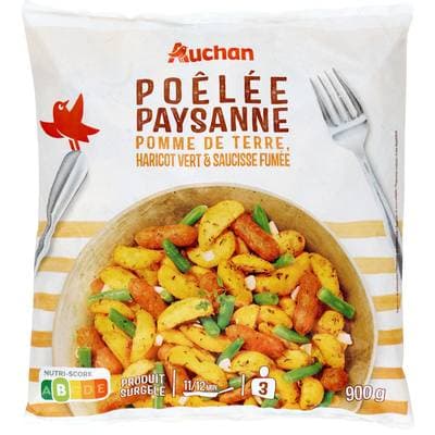 Auchan Poêlée paysanne, 900g