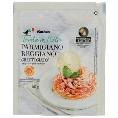 Auchan Tavola In Italia Parmigiano Reggiano Grattugiato AOP, 60g
