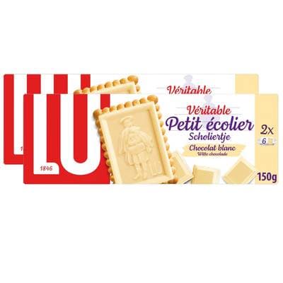 Lu Petit écolier chocolat blanc, Lot de 2x150g