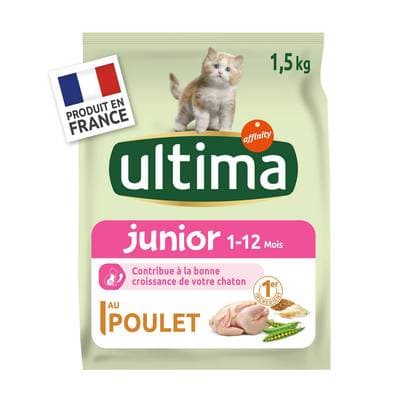 Affinity - Ultima Croquettes Poulet Bonne Croissance et Facile à digérer pour chaton, 1,5kg