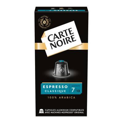 Carte Noire - Capsules de café Espresso Classique n°7 compatibles Nespresso