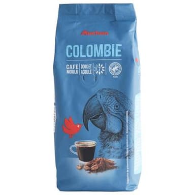 Auchan Café moulu sensation Colombie intensité 7, 250g