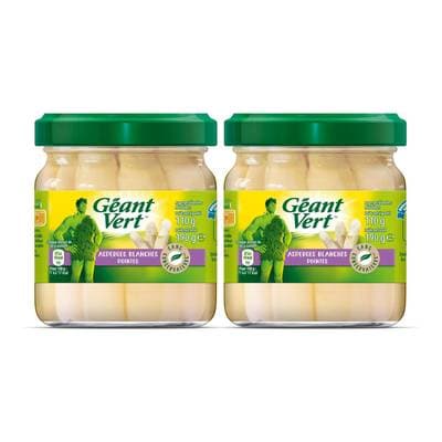 Géant Vert Pointes d'asperges blanches, Lot de 2x110g