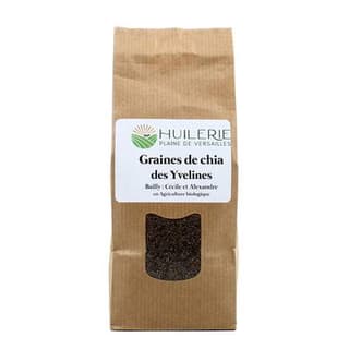 Huilerie Plaine de Versailles Graines de Chia cultivé dans les Yvelines, 250g