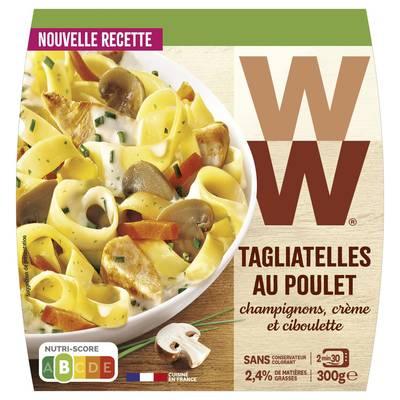 WW - Tagliatelles au Poulet, Champignons, Crème et Ciboulette