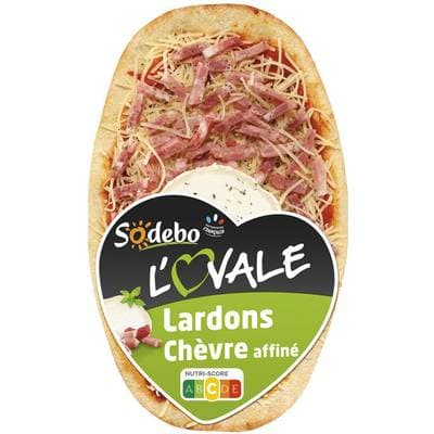 Sodebo Pizza L'Ovale  Lardon Chèvre Affiné, 200g
