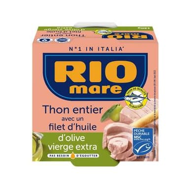 Rio Mare Thon Entier MSC avec un Filet d'Huile d'Olive Vierge Extra, 120g