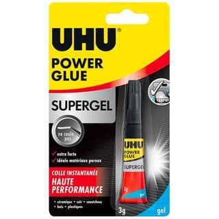 Uhu Colle power glue gel ultra rapide et ultra forte, 3 g