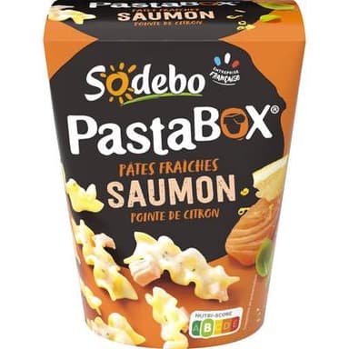 Sodebo Pasta Box Fusilli au Saumon Pointe de Citron, 300g