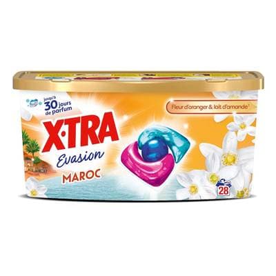 X Tra Lessive capsules Evasion Maroc, 28 capsules