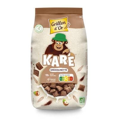 Grillon Or Céréales Ka'ré fourré chocolinette bio, 375g