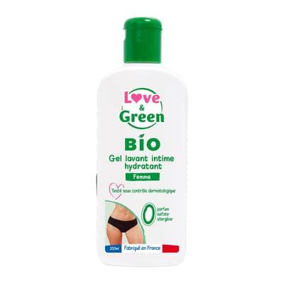 Love & Green Gel Intime Lavant Hydratant enrichie en huile d'olive bio, 200ml