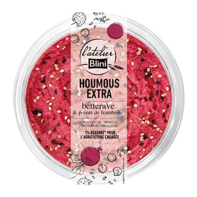 Atelier Blini Houmous Extra à la Betterave et Pointe de Framboise, 175g