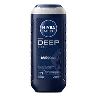 Nivea Men Gel Douche Deep Clean 3en1, avec argile microfine, 250ml