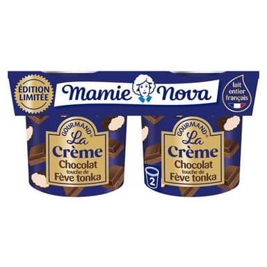 Mamie Nova Crème chocolat touche de Fève Tonka, 2x150g