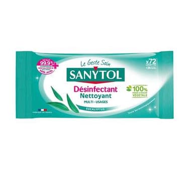 Sanytol Lingettes désinfectantes multi usages, 48 pièces