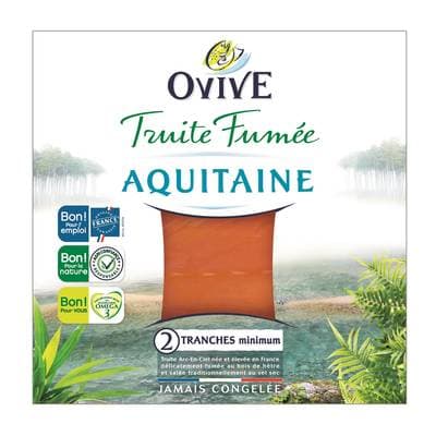 Ovive Truite fumée d'Aquitaine, 2 tranches - 60g
