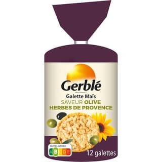 Gerblé Galette de Maïs saveur olive herbes de Provence, 123g